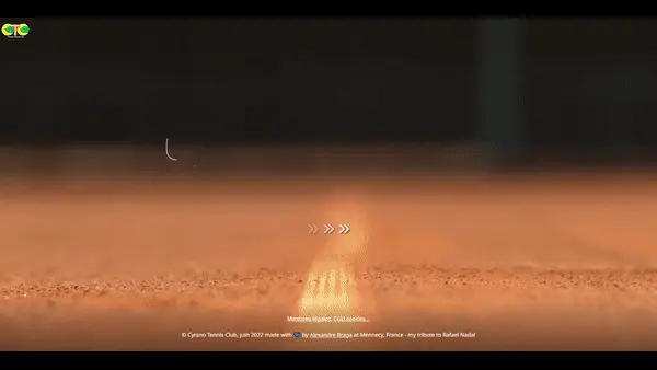 image de site internet avec des nuages filmés depuis un avion